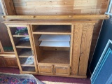 Tv entertainment center with quilt rack