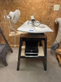Delta 15 inch Scroll Saw on stand with fan and small tool box