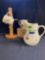 Fruit Pitcher, Mugs and Holder 2 x $