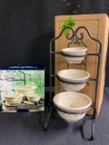 J W miniature mixing bowl set and stand 2 x $