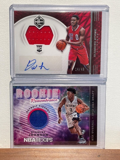 2x-Stanley Johnson, Diamond Stone Rookie Jersey cards