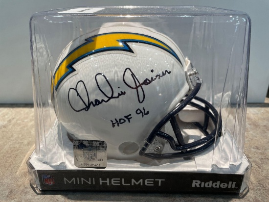 Charlie Joiner Autographed Mini Football Helmet with COA