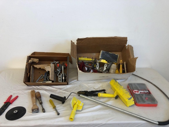 Wire cutters, auger, painting supplies plus