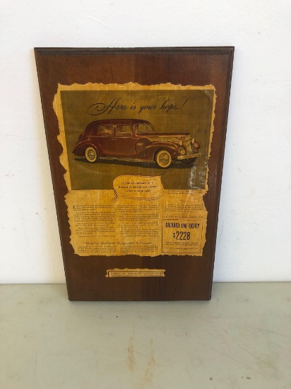 Packaged one-eighty wood poster