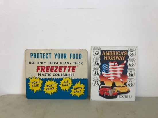 Vintage metal signs