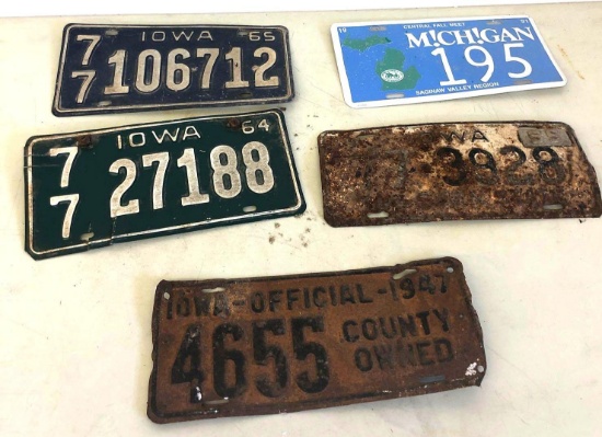 Vintage license plates