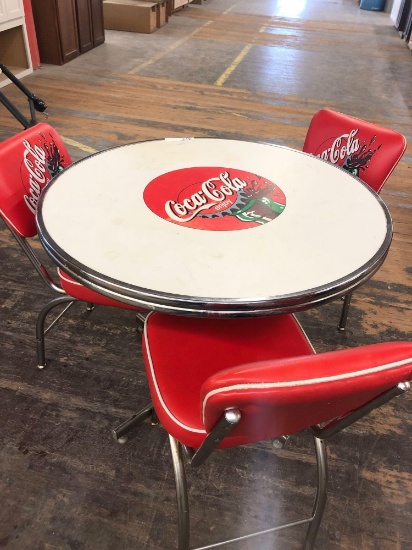 Coca Cola table and 3 chairs