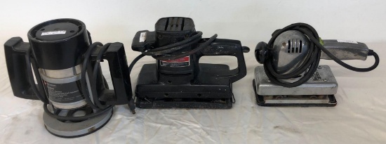 Black & Decker Router and 2 sanders