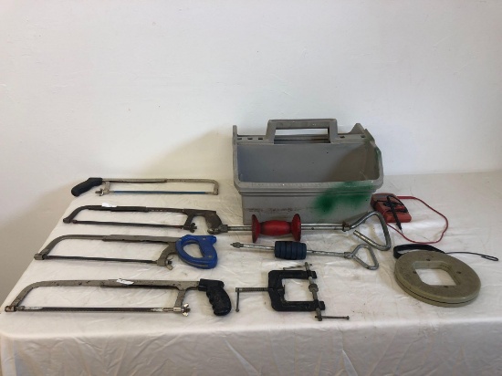 Hack saws, wire snake plus