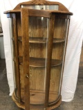 Antique rounded glass hutch