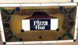 Antique stained glass PIZZA HUT frame decoration