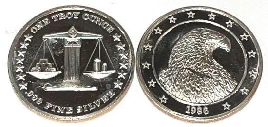 2x-1986 1 Troy oz Silver