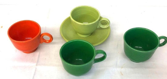 Vintage Fiestaware Tea Cups