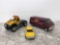 ERTL purple Die-Cast Van, TONKA truck, and TONKA action yellow car