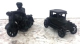 2X-Iron Cast Vintage motorcycle and car