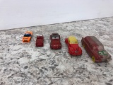 SUN Rubber Co Barberton Car, TootsieToy Red beetle, Midgetoy Red Convertible, PLUS