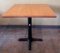 Table - solid oak top metal bottom