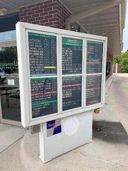 Drive thru menu board