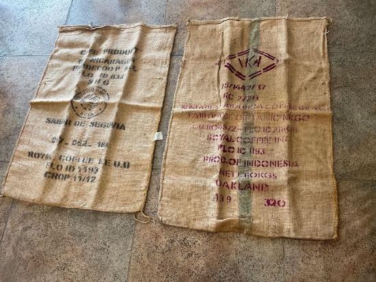Burlap coffee bags (2)