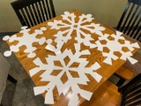 20 snowflakes - heavy duty plastic with fish line for hanging from ceiling