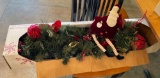 Christmas decor - garland and santa
