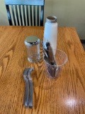Misc - sugar jar, spoons and forks