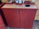 Condiment bar with trashcan reciprocal - contents not included