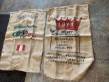 Burlap coffee bags (2)