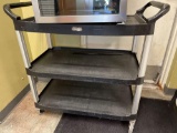 Three shelf Rubbermaid cart