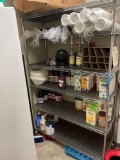 Metal shelving unit - contents not included