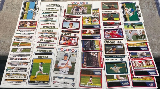 Lot of baseball cards see pics, Clemens, Jeter, Rodriguez, Bonds plus