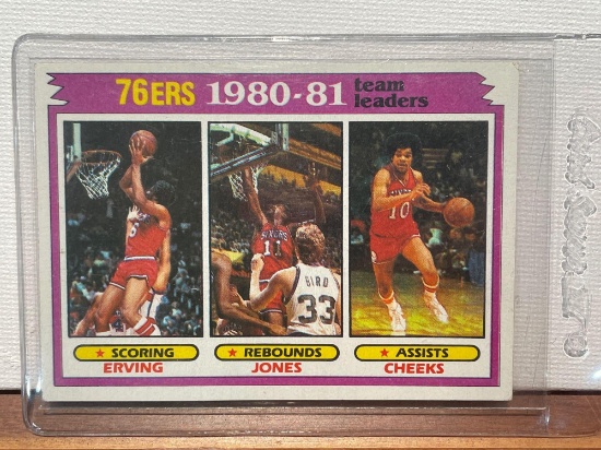 80-81 Topps 76ers Team Leaders Erving, Jones, Cheeks