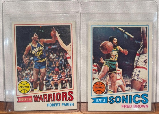 2x-77 Topps Brown and Parish Basketball cards