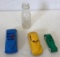 Edison battery acid bottle and cars plus