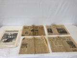 1911 Harpers weekly, 1945 the Des Moines Register, 72 and 73 The Joseph Gazette