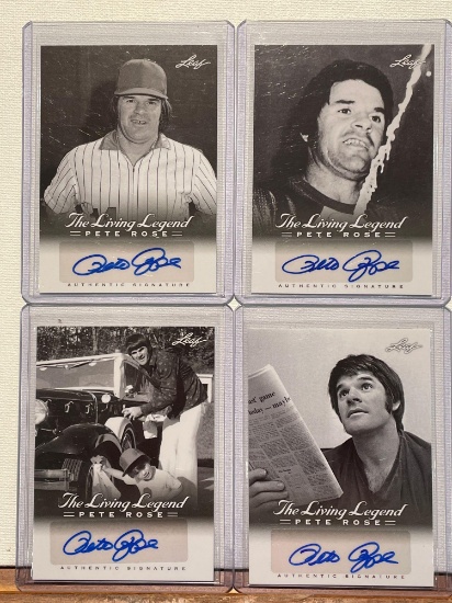 4x-2012 Leaf Pete Rose Autographed cards The living Legend cards