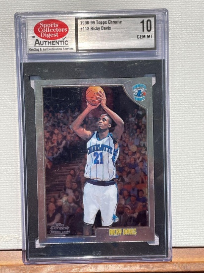 98-99 Topps Chrome Ricky Davis graded 10