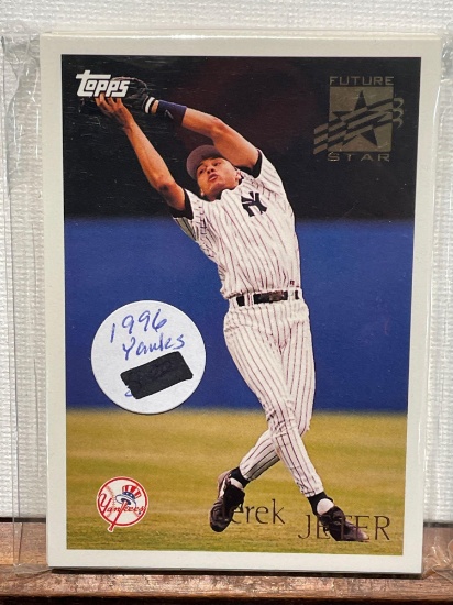1996 Topps Yankees team cards including Derek Jeter