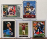 Ricky Williams, Alex Smith and Eddie George Rookie cards and Drew Brees Card