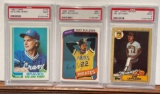 3x-1982 Topps Perry graded 9, 1980 Blyleven graded 9 and 87 Leyland graded 9