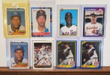 Baseball cards including Sheffield, Alomar, Sosa, Shilling Clemens