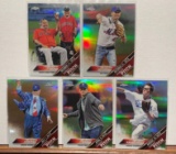 Topps Chrome First pitch cards including Bush, Cherry, zHawk, Knoxville, McGraw