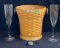 CC Anniversary Champagne Basket and flutes