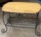 Wrought Iron Table, Maple Top