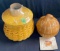 Large fall Gourd Combo and milk Glass pumpkin 2 x $