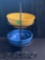 Two cereal bowls and Wrought iron Holder 2 x $