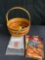 Crisco cookie Basket with Liner and cookbook