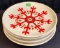 Red snowflake luncheon plates