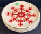 Red snowflake plates