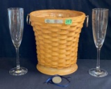 CC Anniversary Champagne Basket and flutes